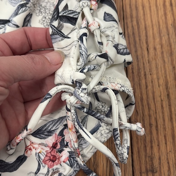 RACHEL Rachel Roy High Waisted Side Lace Swim Bottom-NWOT White Floral Large - Picture 5 of 7